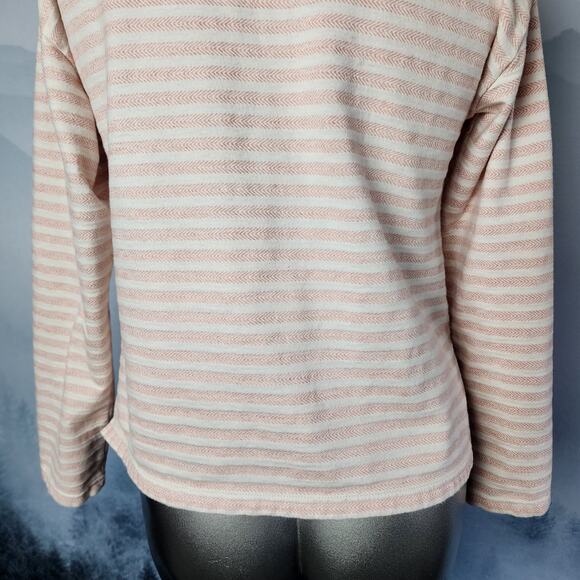 Columbia Melody Spring Fleece Lined Orange Stripe Hooded Jacket | Women's Medium - Picture 13 of 16